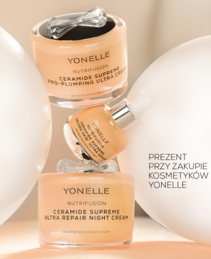 Trzy kremy w szklanych kremowych pojemnikach