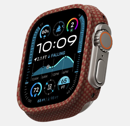 Etui na smartwatch w czerwoną kratkę