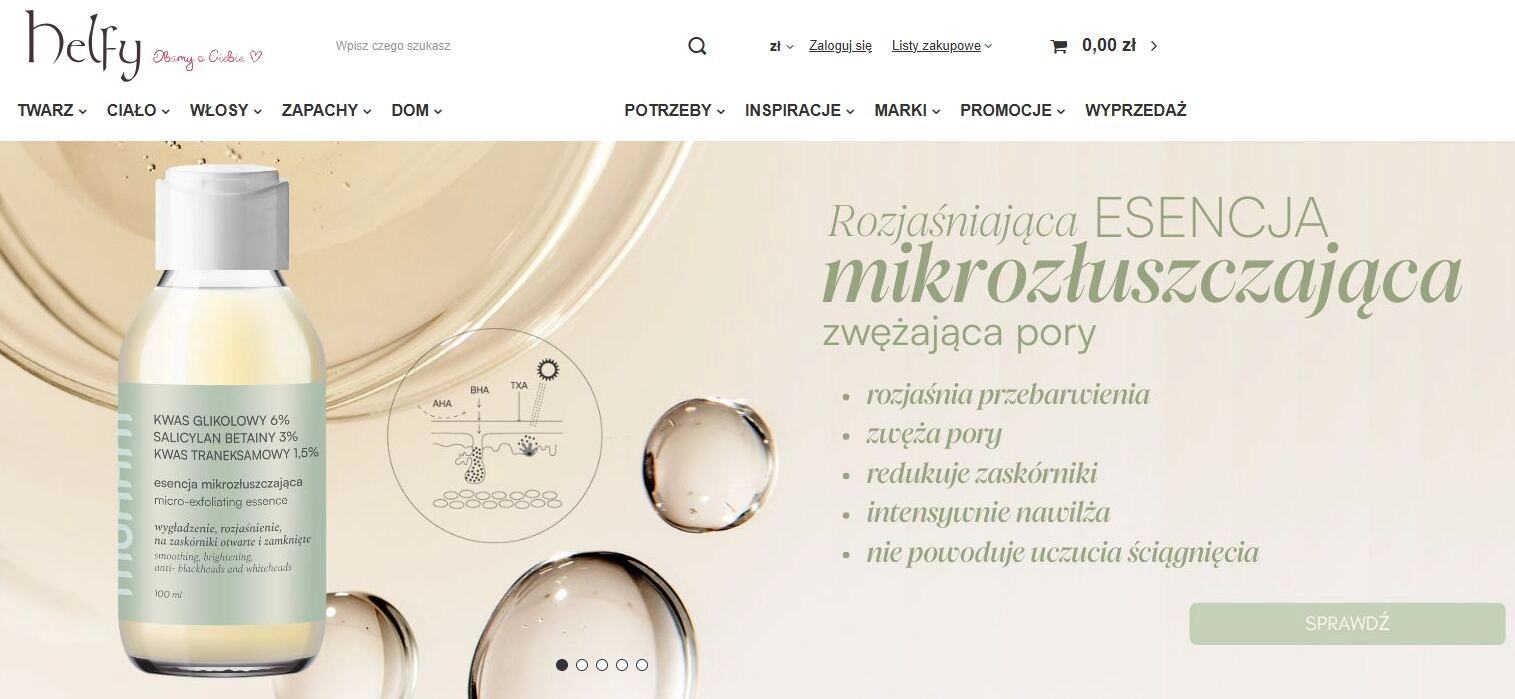 Strona internetowa sklepu