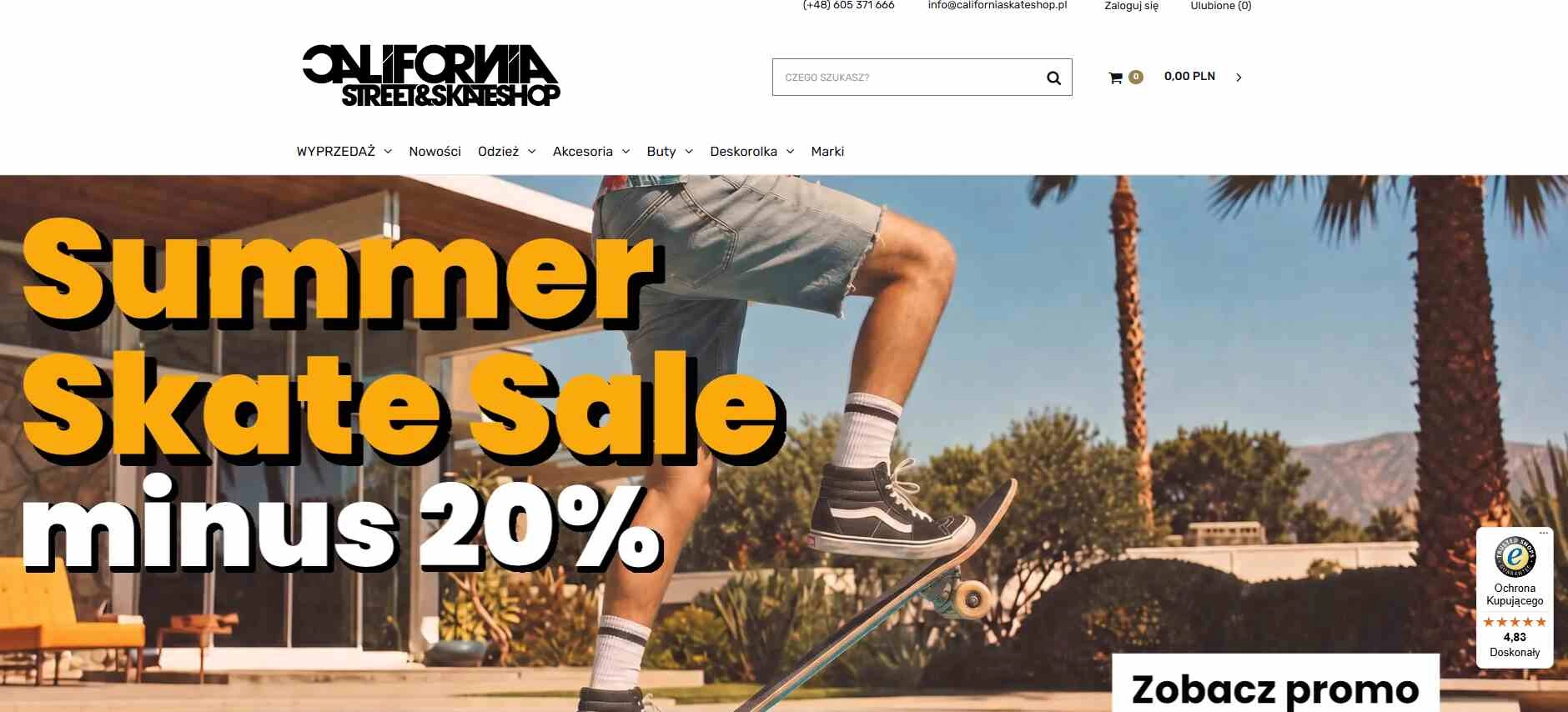 Strona internetowa sklepu