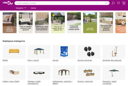 Vidaxl - strona internetowa sklepu