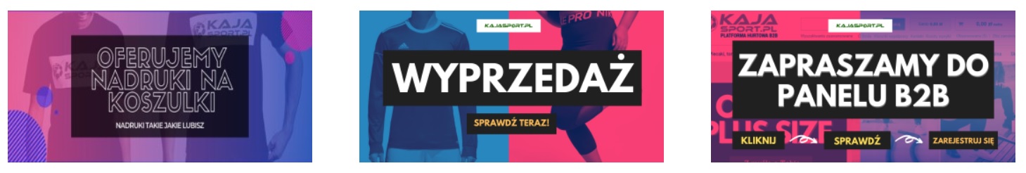 Banery wyprzedażowe w różowo-fioletowych kolorach