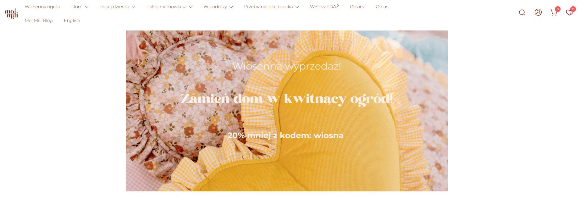 Moi mili - strona internetowa sklepu