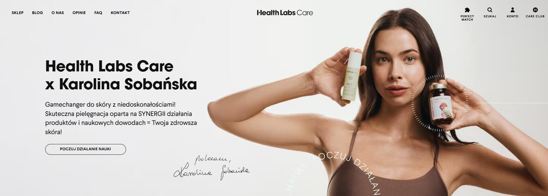 Health Labs - strona internetowa sklepu