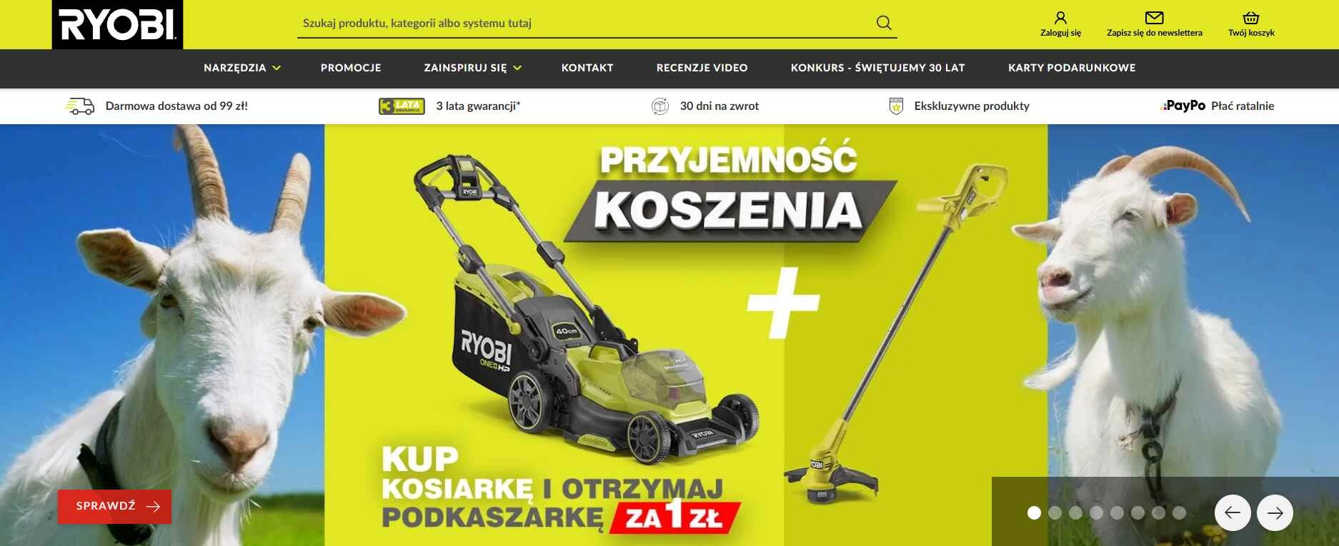 Strona internetowa sklepu