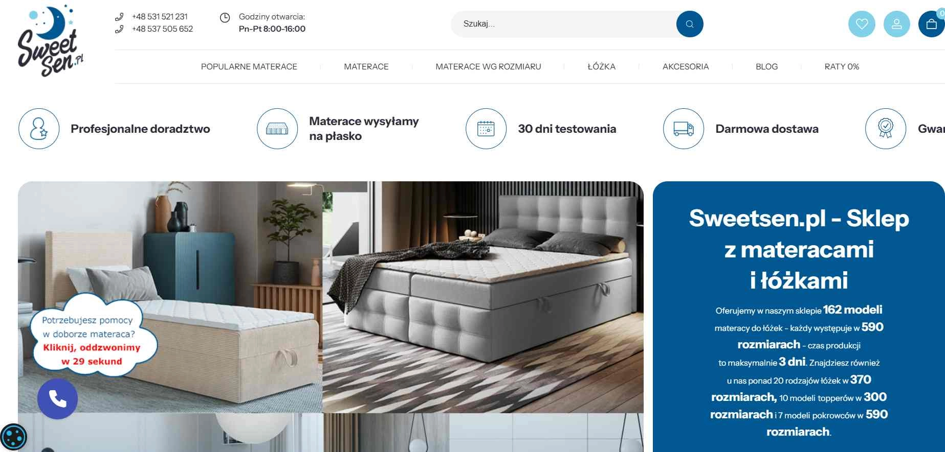 Strona internetowa sklepu