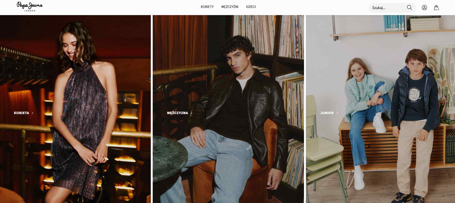 Pepe Jeans - strona internetowa sklepu