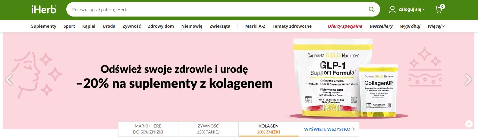 iHerb - strona internetowa sklepu