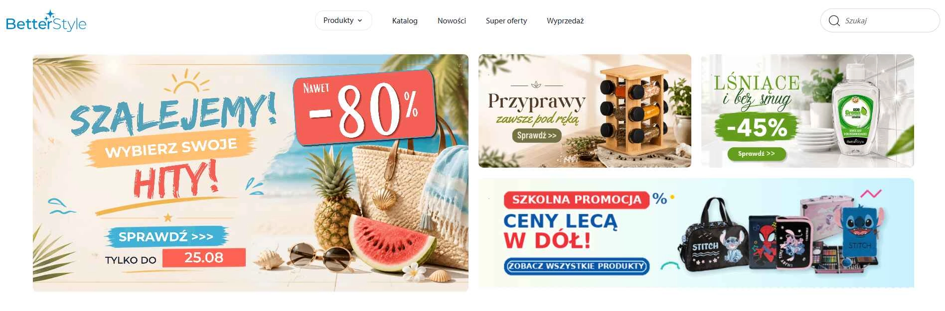 Strona internetowa sklepu