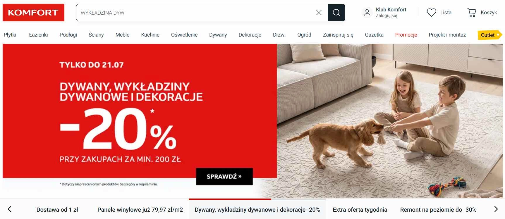 Strona internetowa sklepu