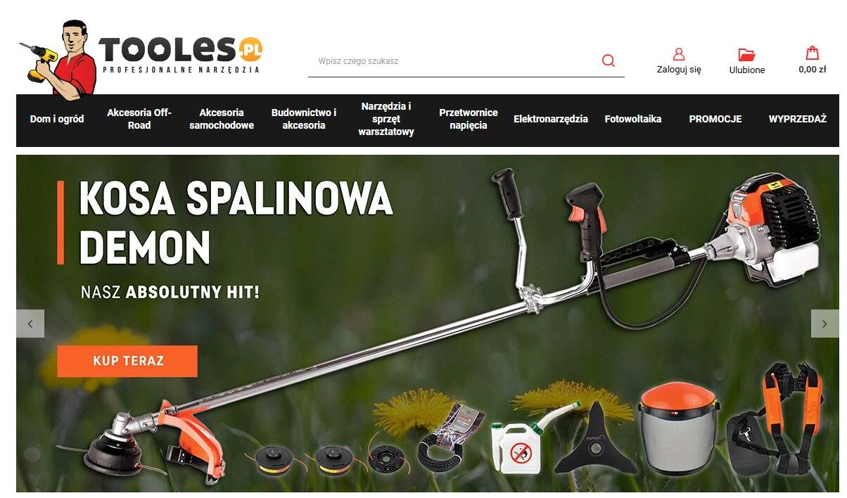 Strona internetowa sklepu