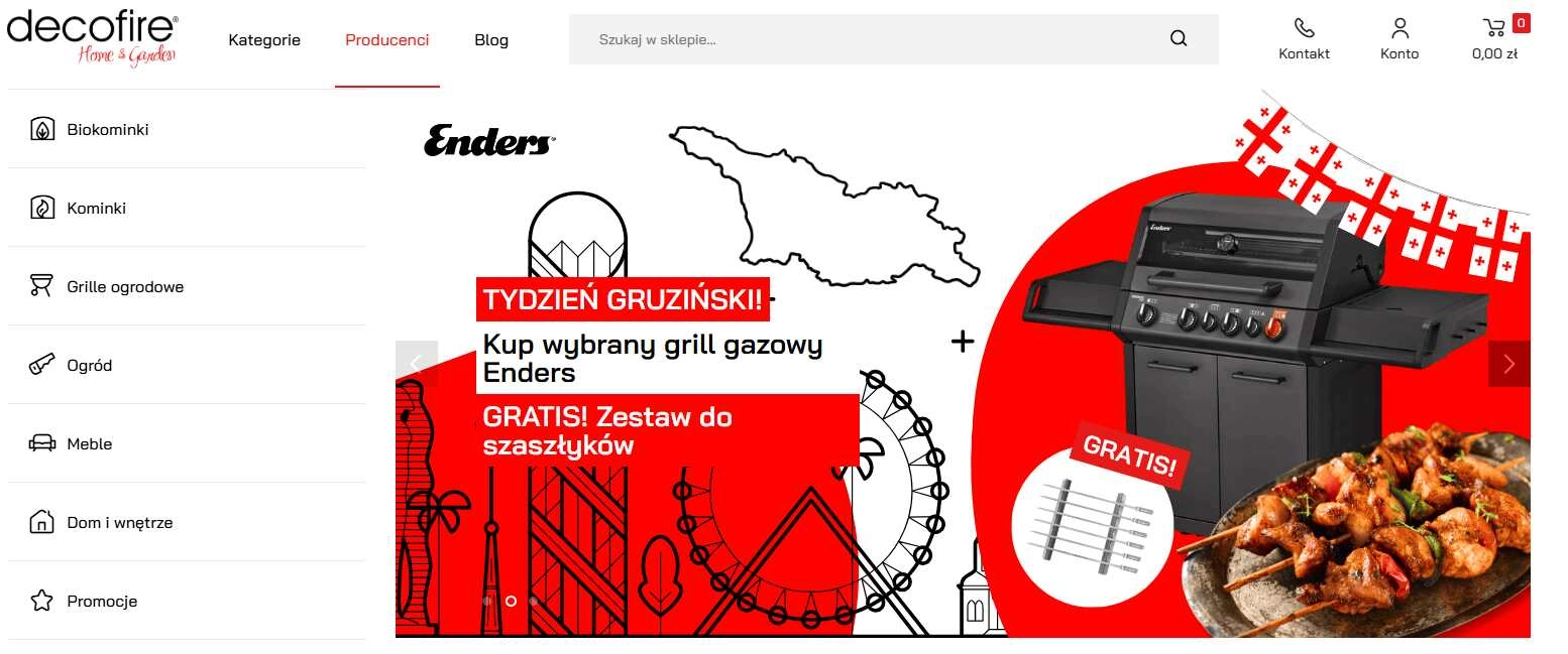 Strona internetowa sklepu