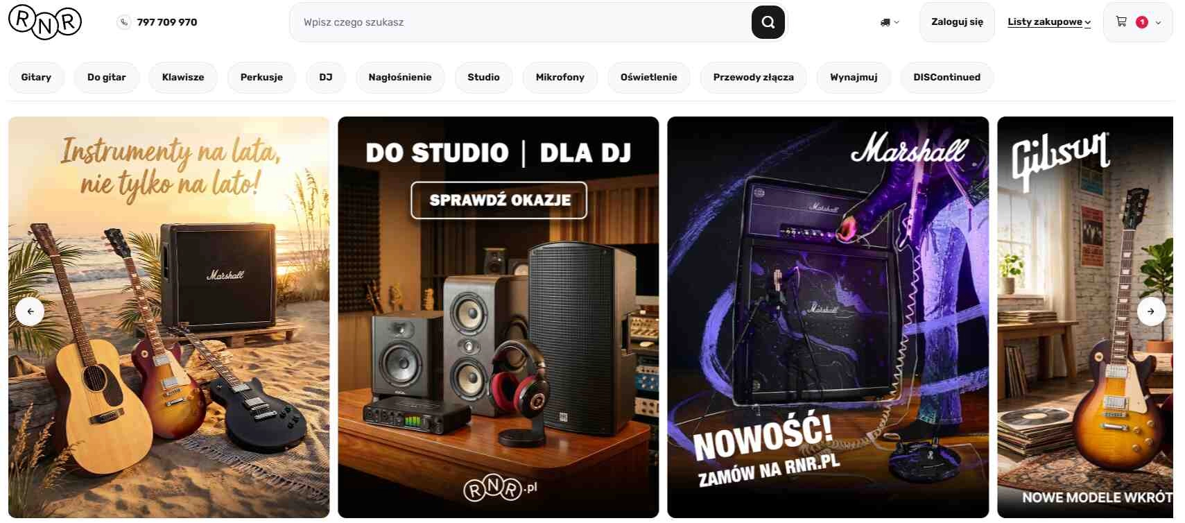 Strona internetowa sklepu