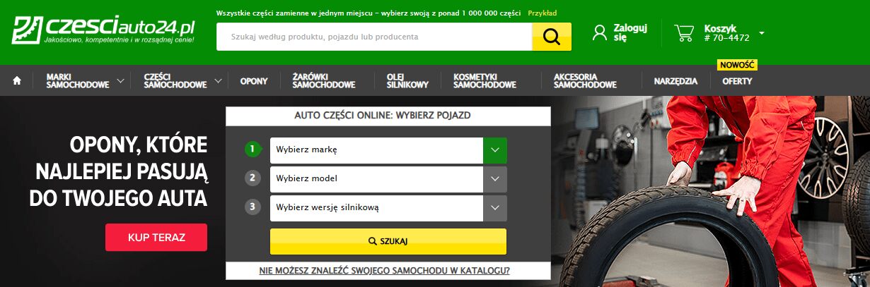 Strona internetowa sklepu