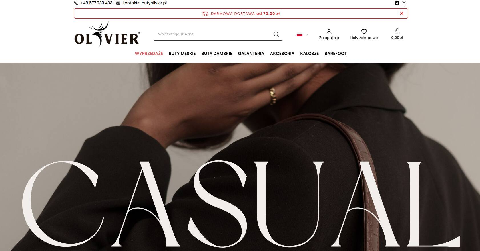 Strona internetowa sklepu