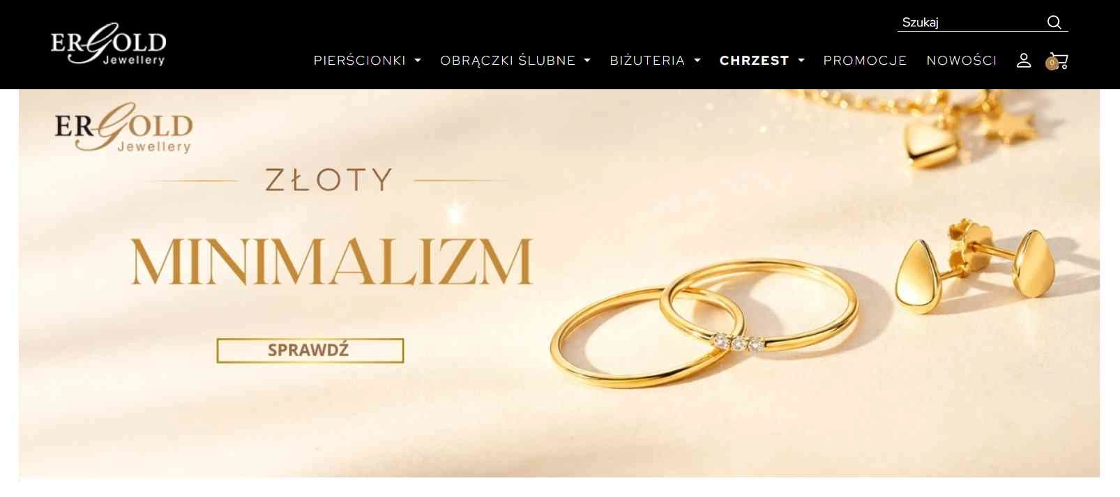 Strona internetowa sklepu ERgold