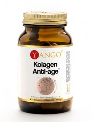 Suplement diety z koleganem w słoiku z ciemnego szkła