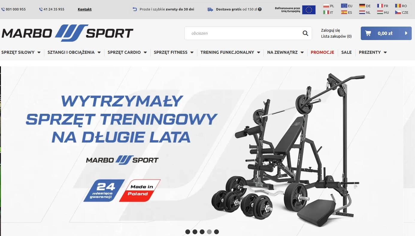 Strona internetowa sklepu
