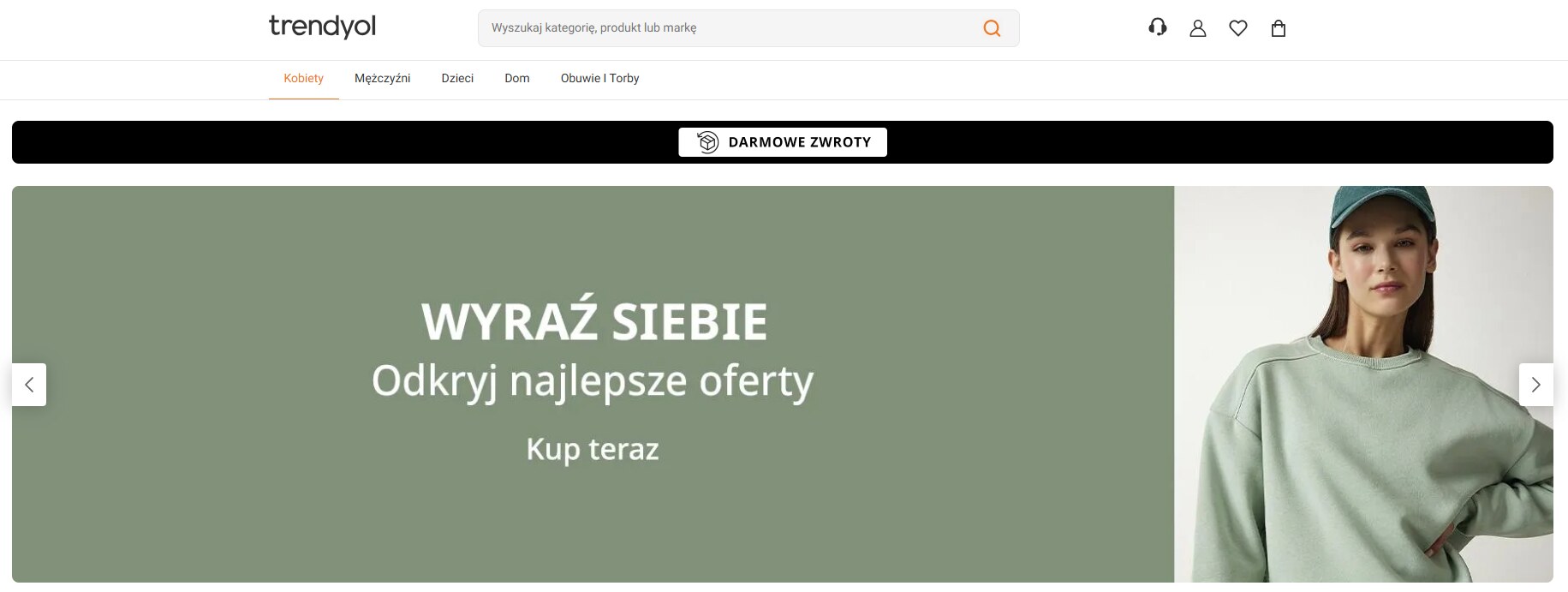Trendyol - strona internetowa sklepu