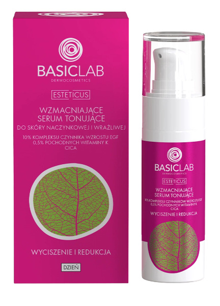 Krem do twarzy z pompką i jego różowe opakowanie