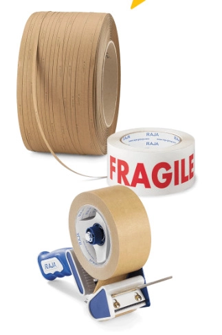 Trzy różne taśmy do zaklejania przesyłek