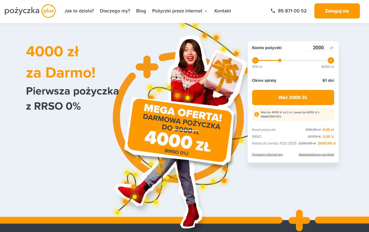 Pożyczka Plus - strona internetowa