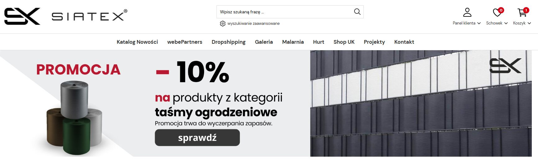 Ogrodzenia24 - strona internetowa sklepu