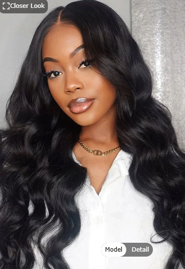 Dziewczyna w czarnych, falowanych włosach