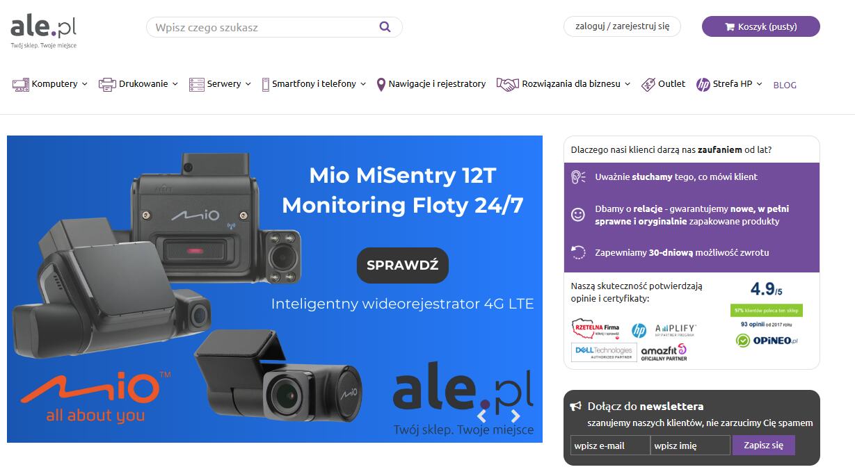 Ale - strona internetowa sklepu