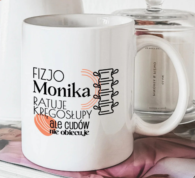Personalizowany kubek dla Moniki fizjoterapeutki