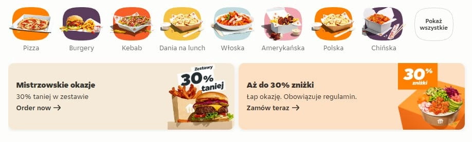 Okazje dostępne na stronie