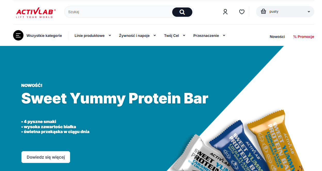 Activelab - strona internetowa sklepu