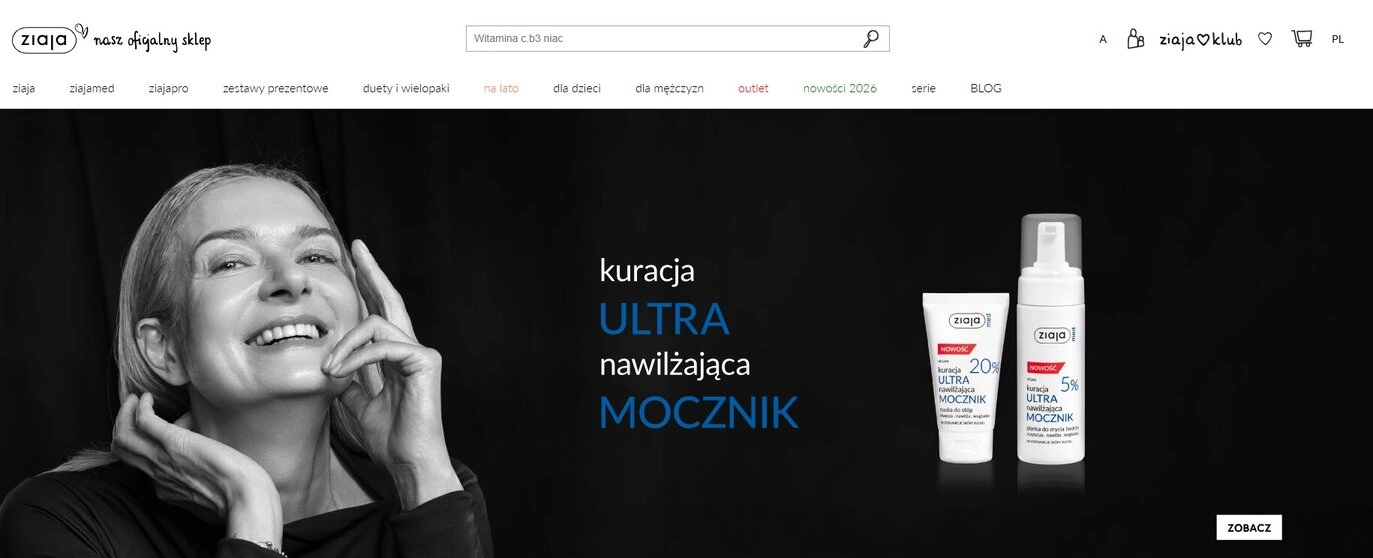 Strona internetowa sklepu