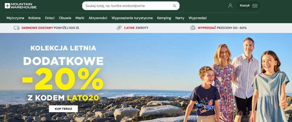 Strona internetowa sklepu