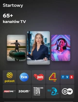 Przykładowy pakiet startowy z filmami i programami TV