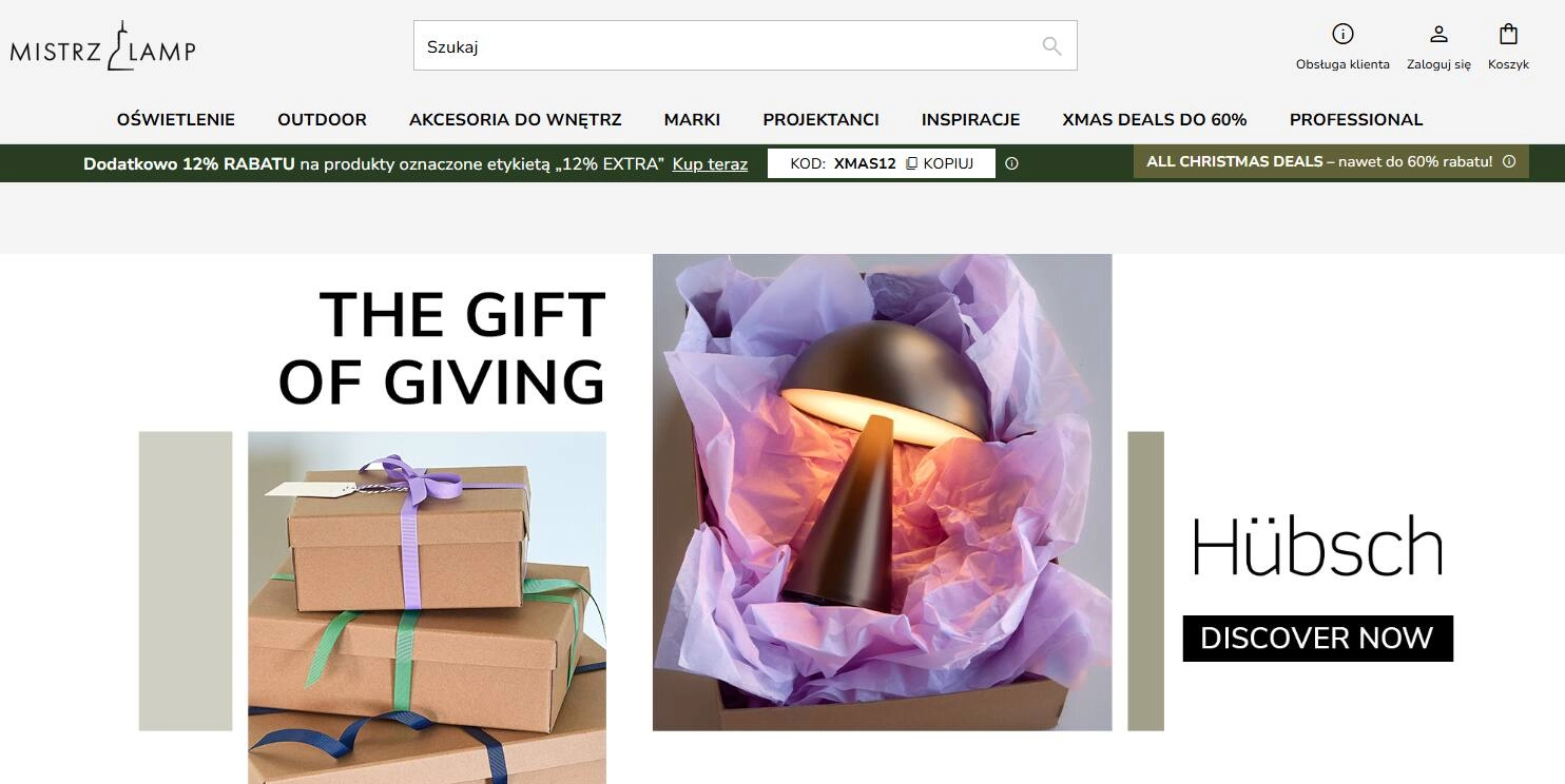 Strona internetowa sklepu