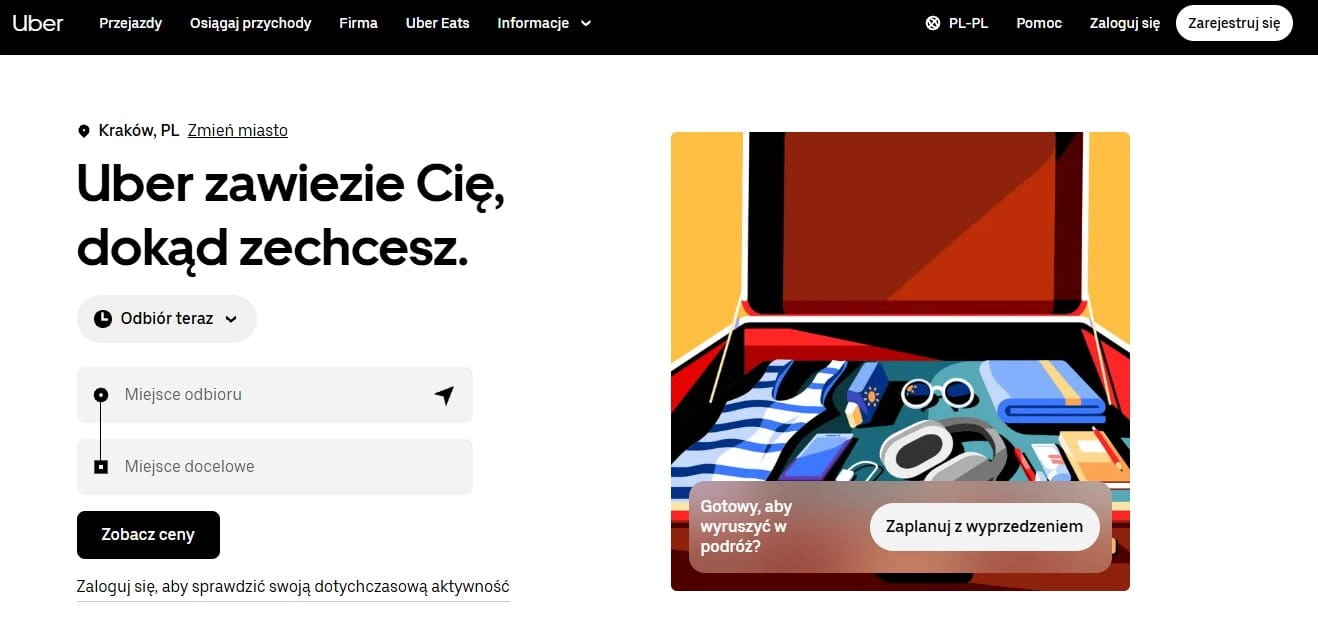 Strona internetowa aplikacji