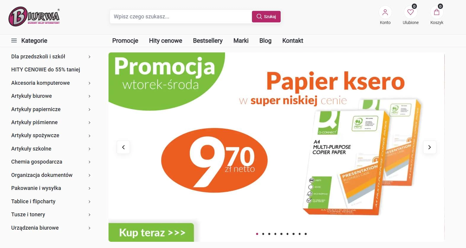 Strona internetowa sklepu