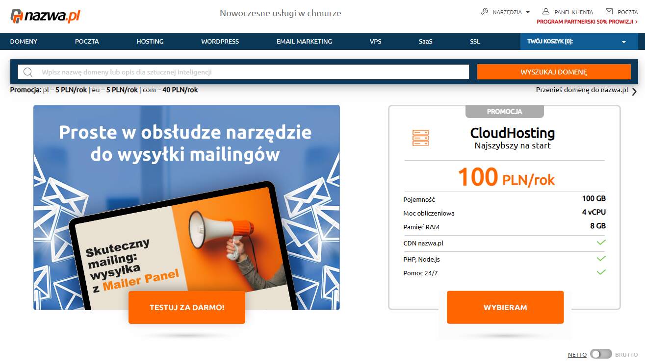 Nazwa - strona internetowa sklepu