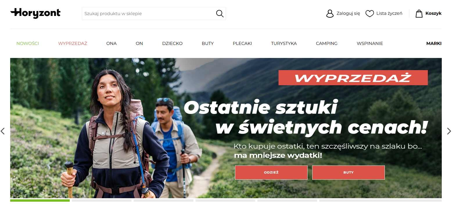 Strona internetowa sklepu