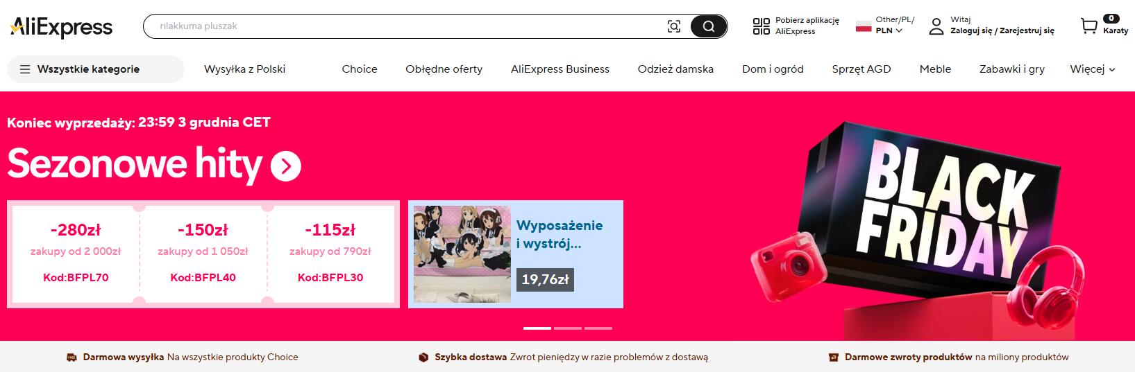 Strona internetowa sklepu