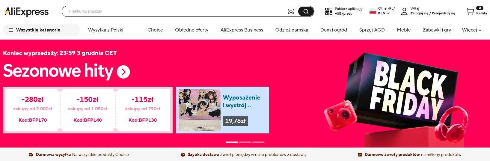 Strona internetowa sklepu