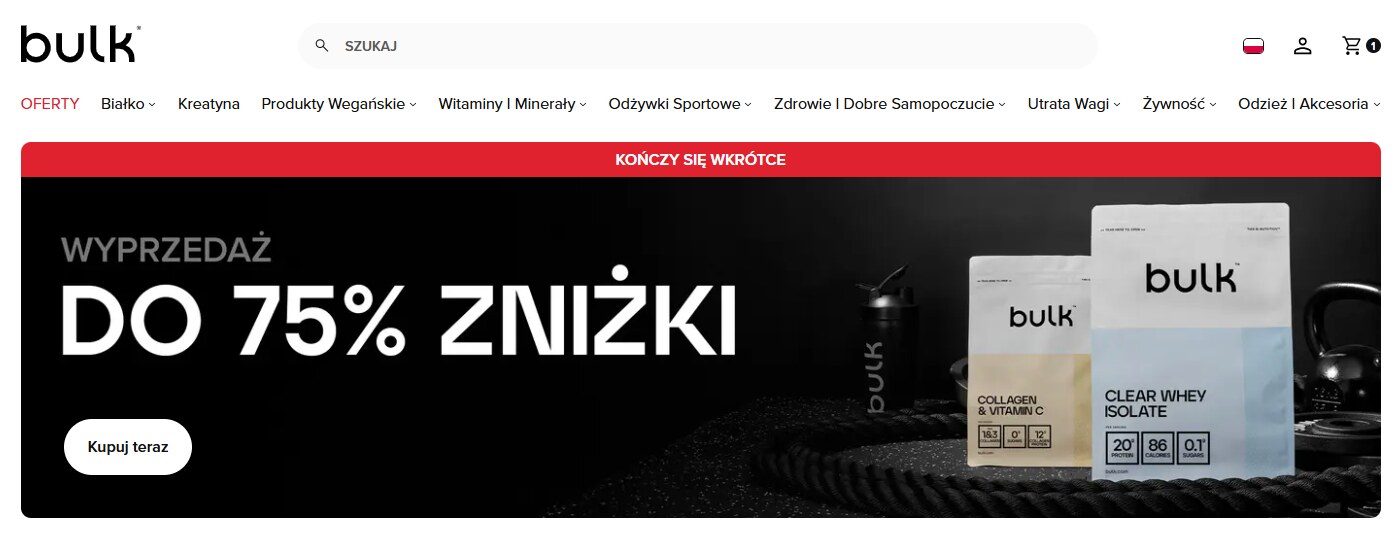 Bulk - strona internetowa sklepu