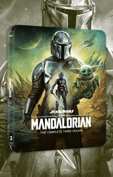 Opakowanie z płytą blue-ray z filmem Mandalorian