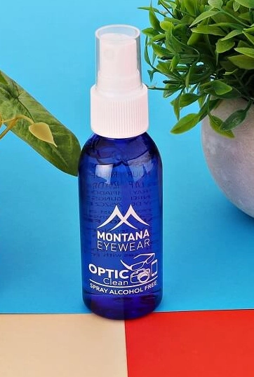 Płyn zapobiegający parowaniu okularów w niebieskiej buteleczce