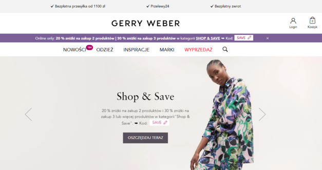 Gerry Weber - strona internetowa sklepu