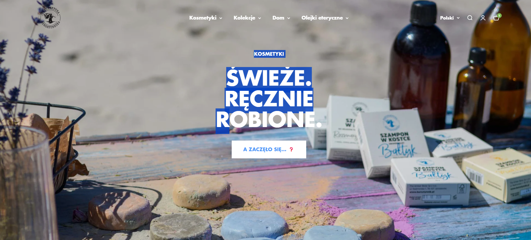 Manufaktura Bursztynnika - strona internetowa sklepu