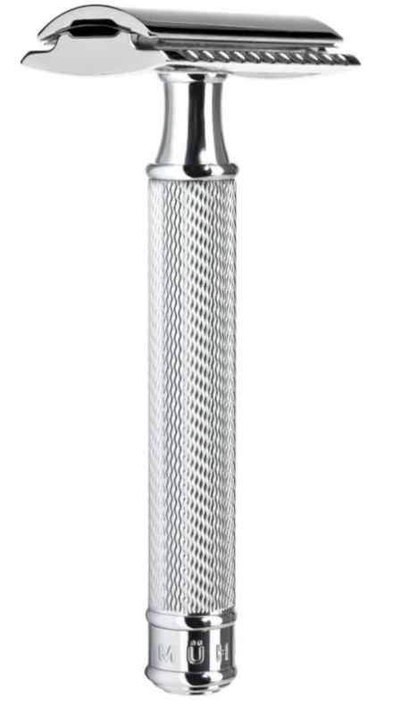 Srebrna maszynka do golenia w stylu retro