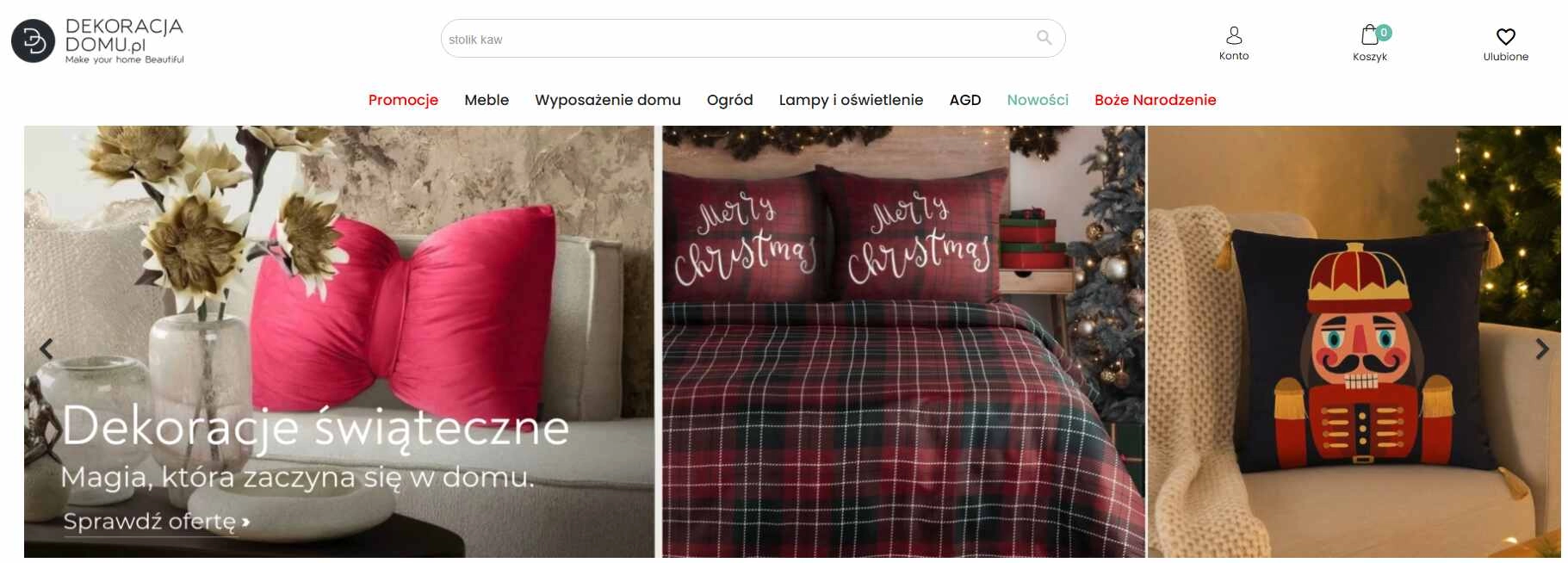 Strona internetowa sklepu