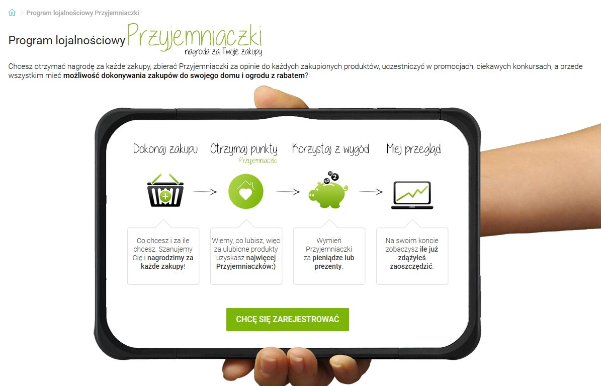 Baner z klubem lojalnościowym sklepu